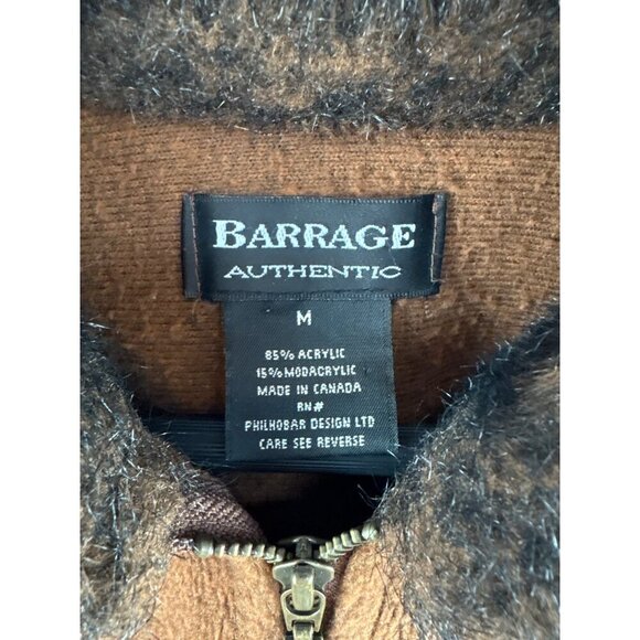 Barrage Authentic Brown Fur Zip Up Coat - Picture 3 of 4